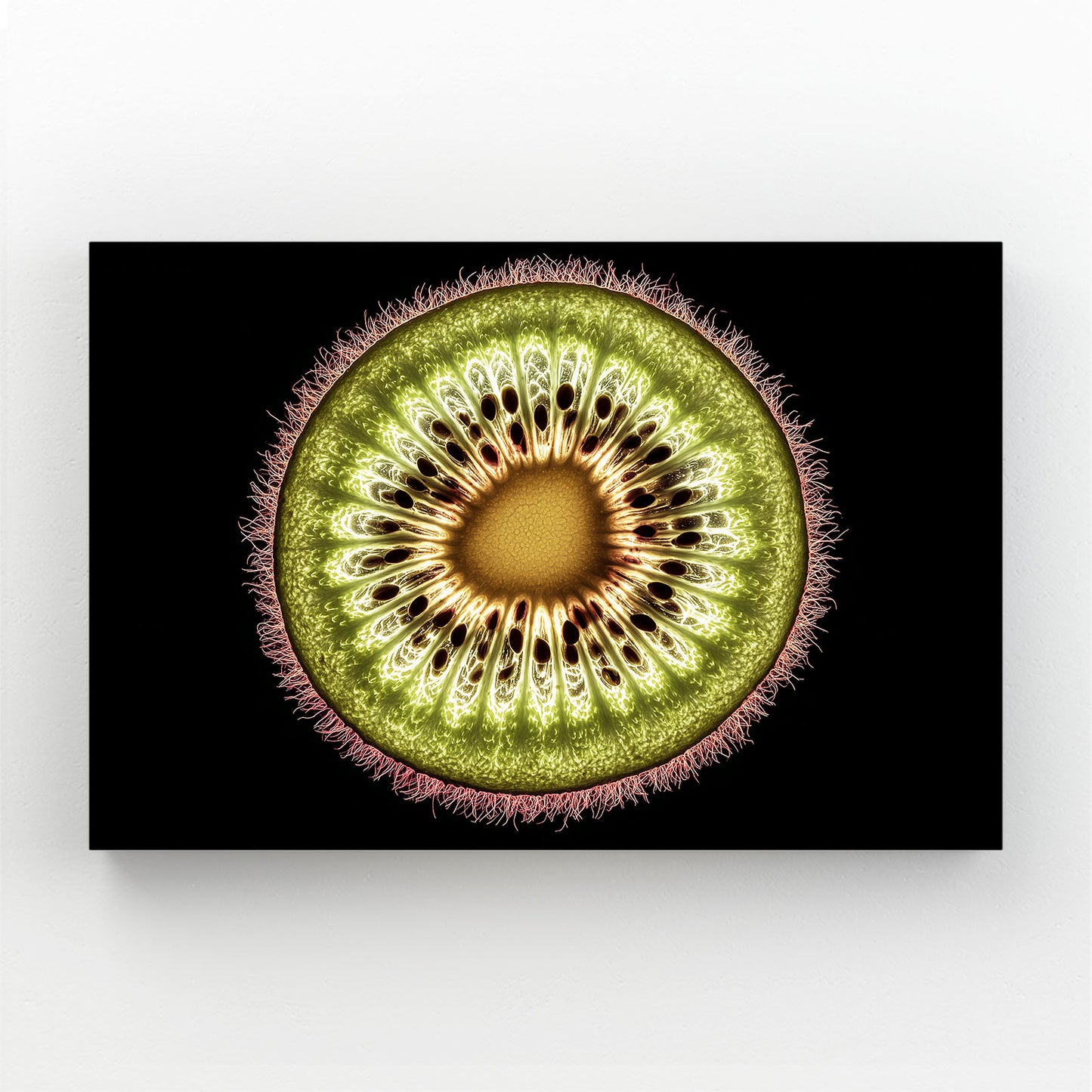 Kiwi Slice Macro Fruit Canvas Art – kiwi slice macro fruit canvas print