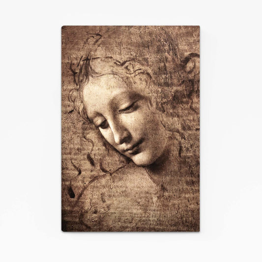 La Scapigliata Da Vinci Art — realism canvas print, canvas print on white background