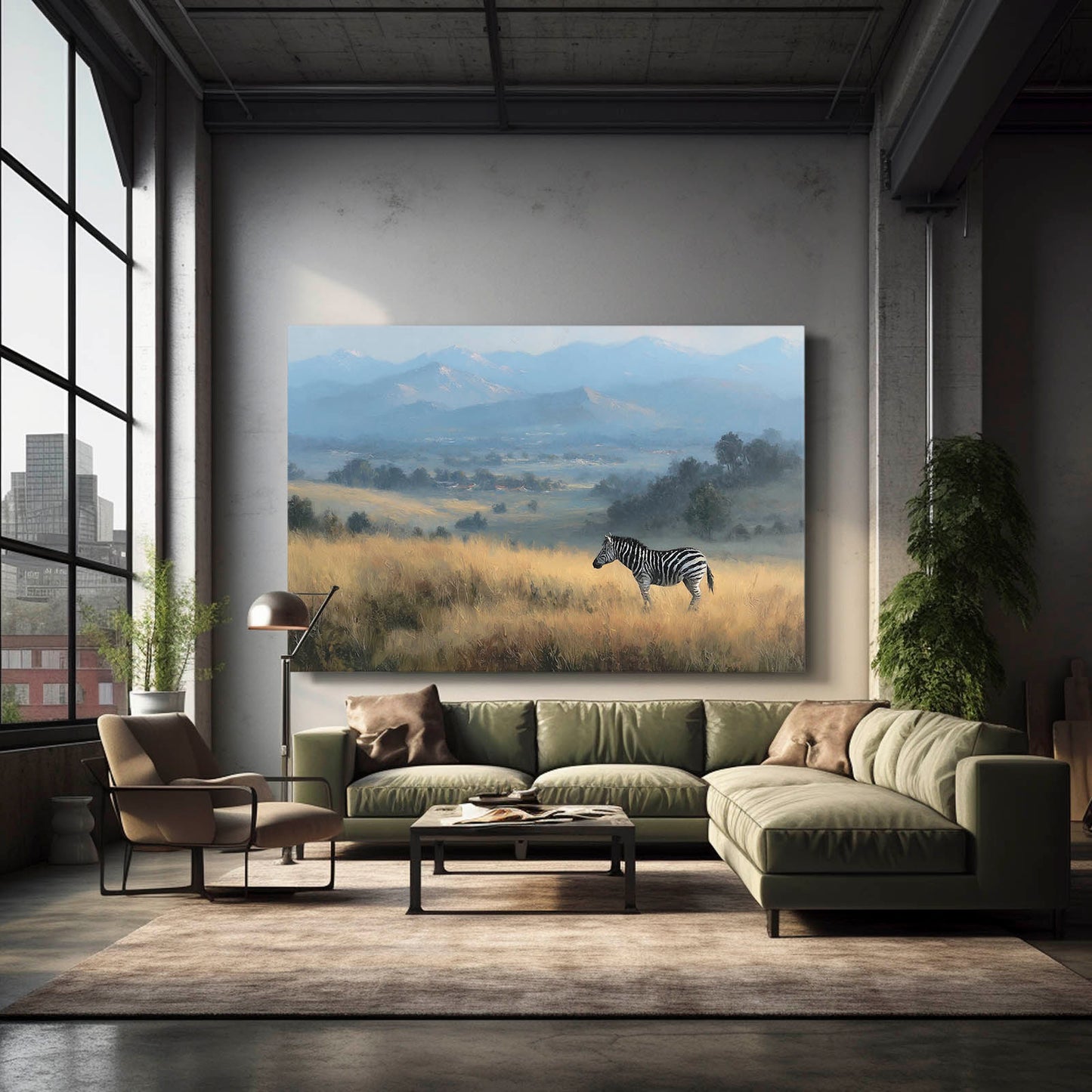 Landscape Zebra Prints – styled in a furnished interior