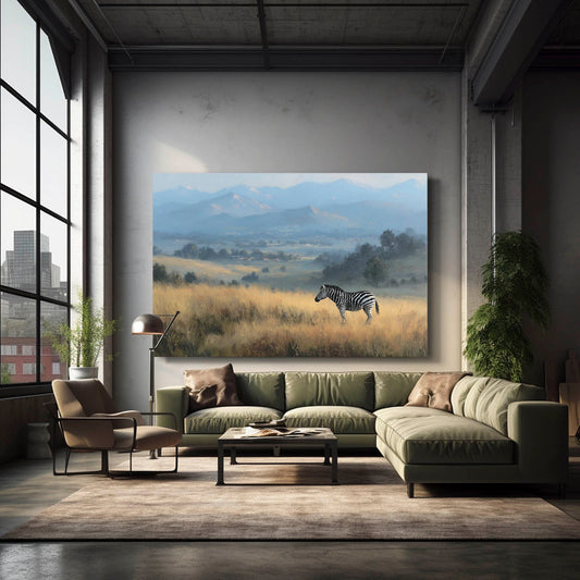 Landscape Zebra Prints – styled in a furnished interior