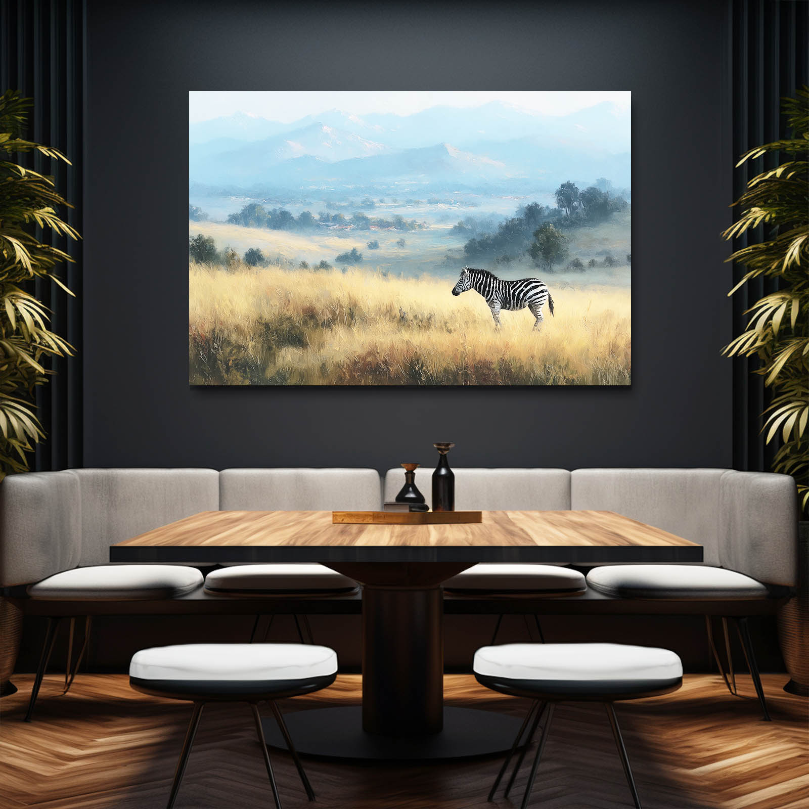 Landscape Zebra Prints – styled in a furnished interior