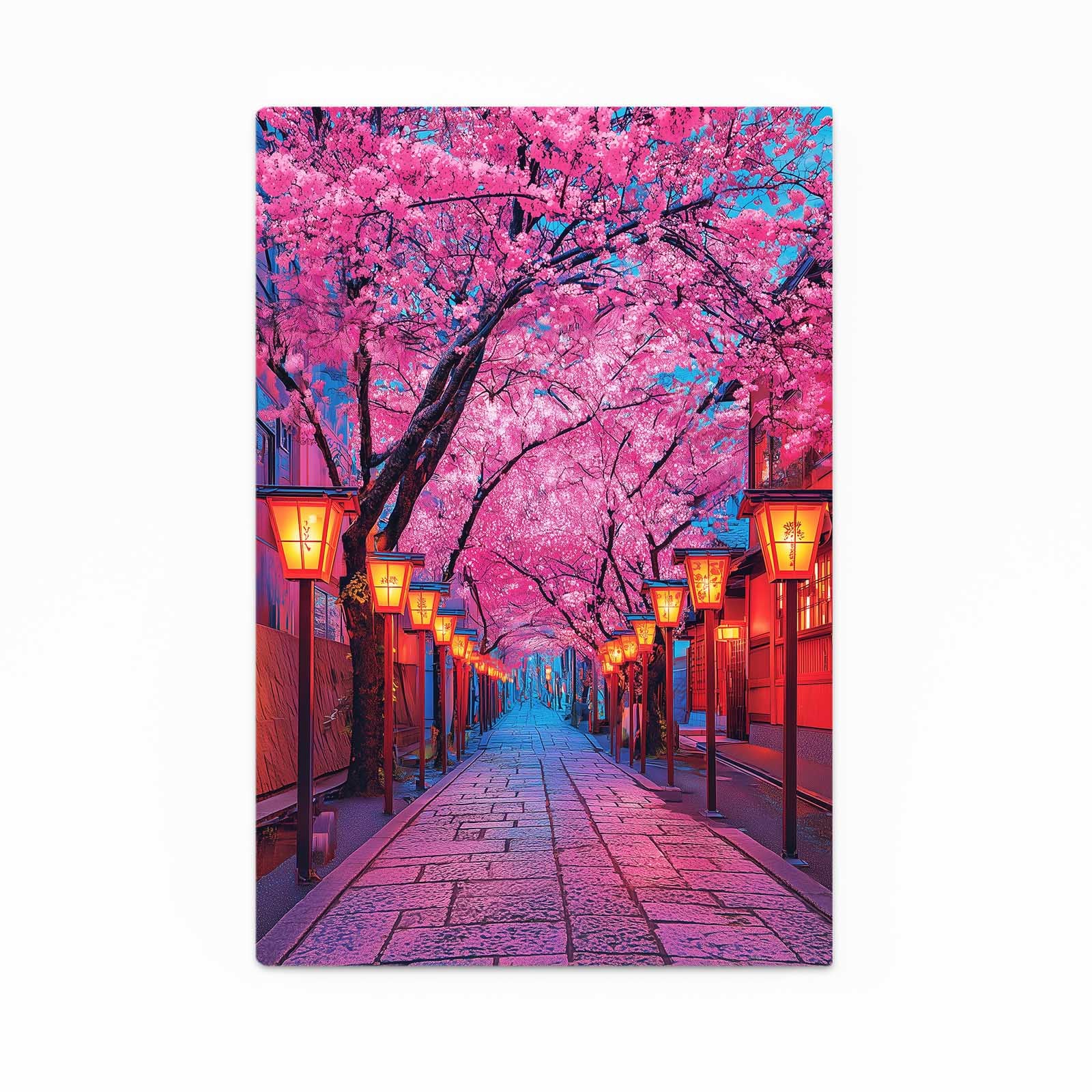 Lantern Alley Cherry Blossom Canvas Art – lantern alley cherry blossom canvas print