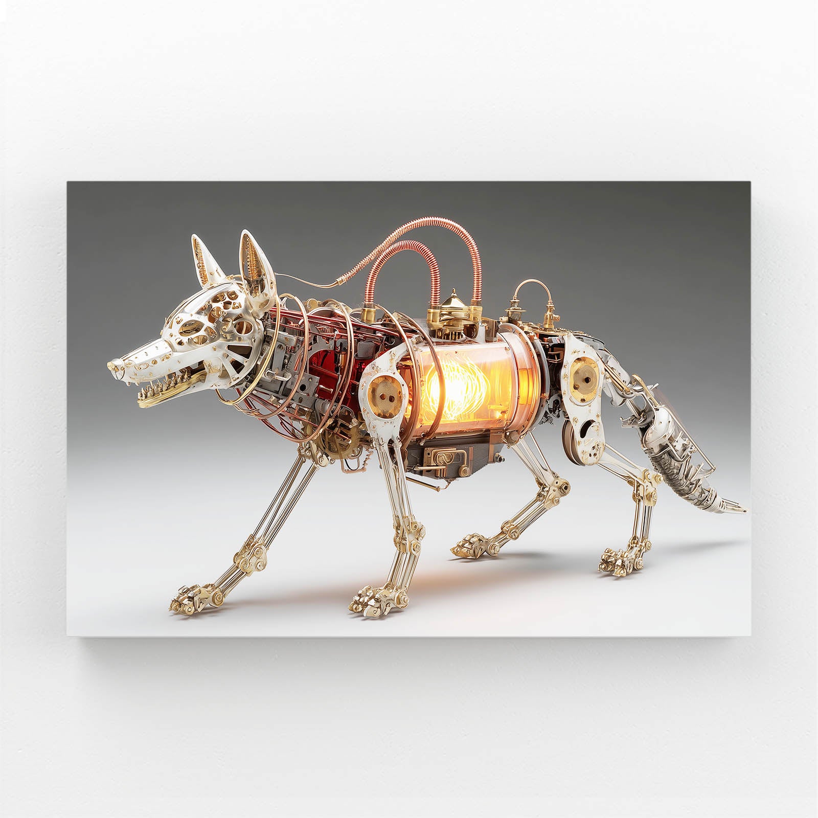 Lantern-Core Wolf Steampunk Art – lantern-core wolf steampunk canvas print