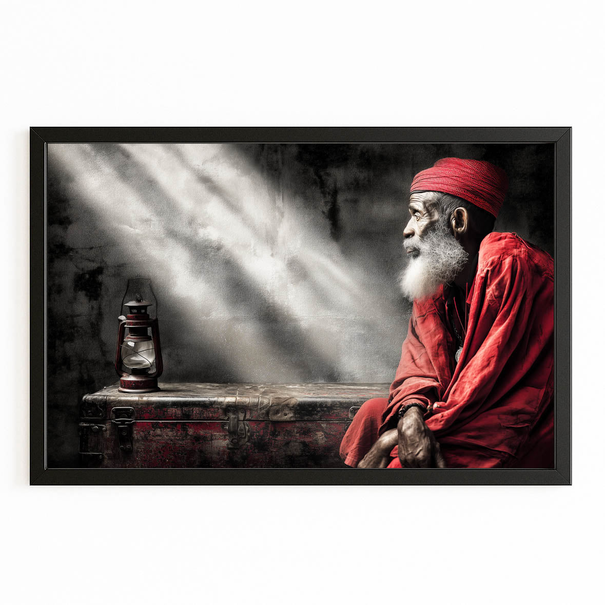 Lantern Light Photography Prints — photography canvas print, with Premium Black frame on white background