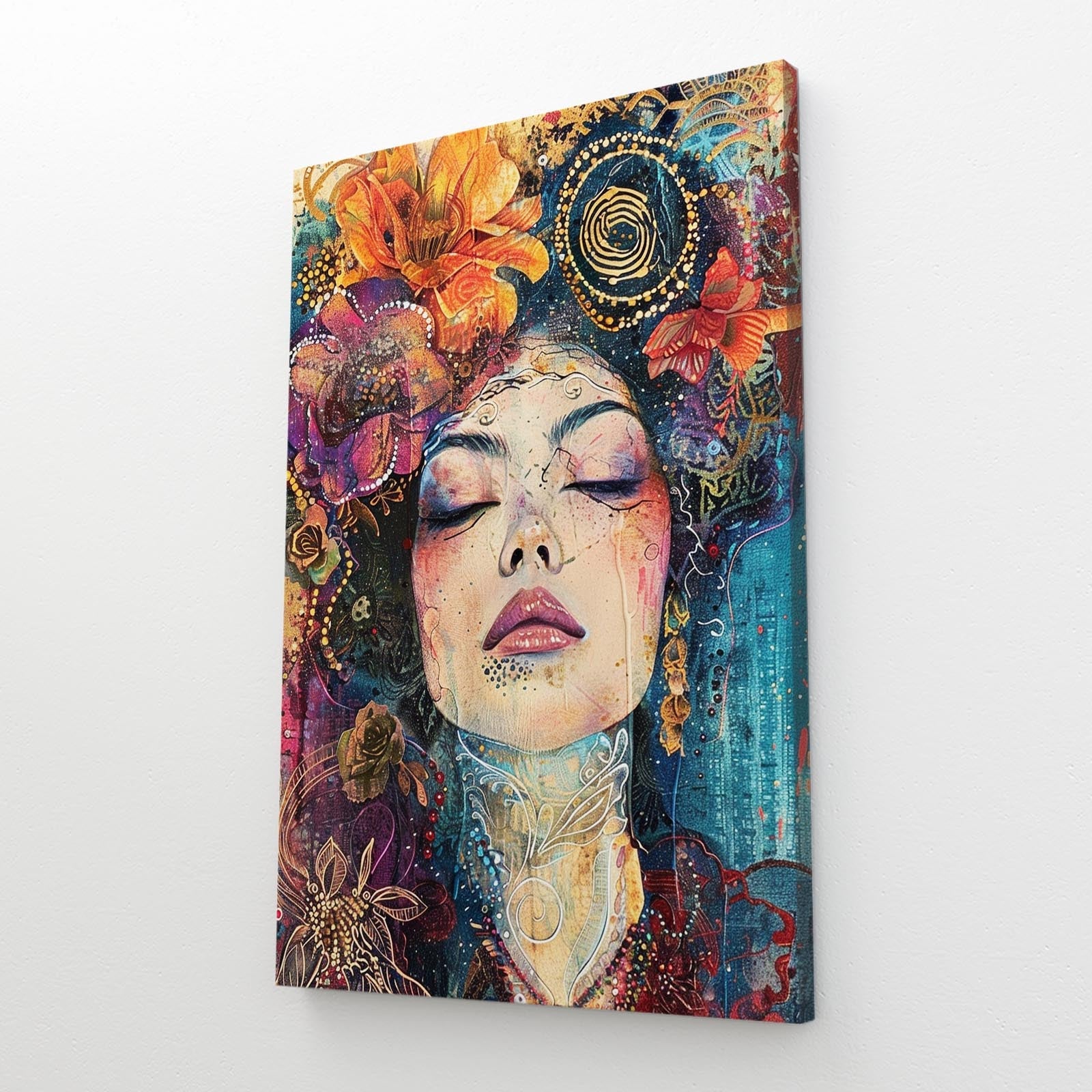 Large Boho Canvas Art