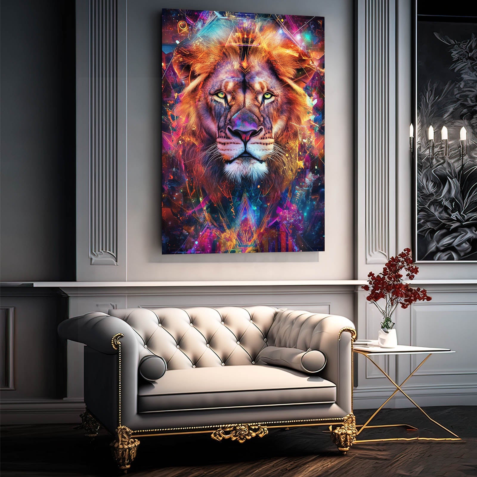 Large Lion Canvas Art