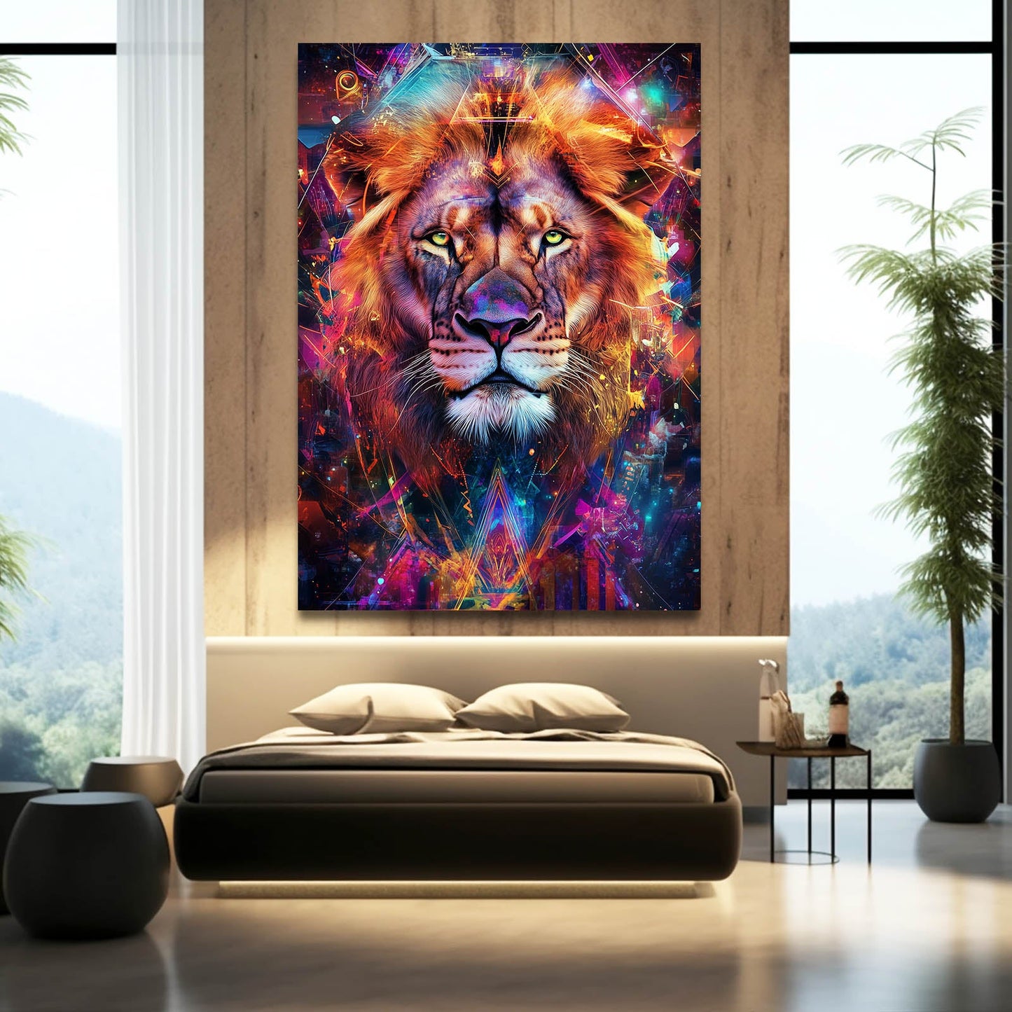 Large Lion Canvas Art