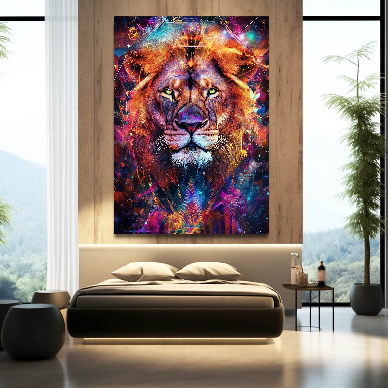 Large Lion Canvas Art