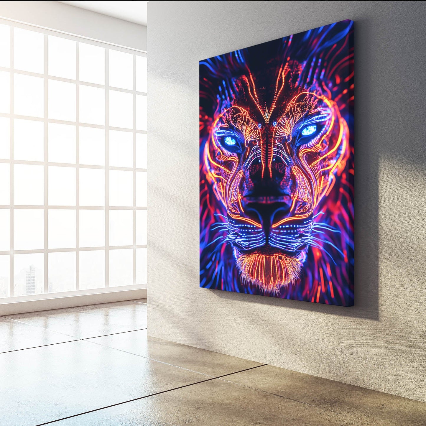 Large Lion Canvas Wall Art