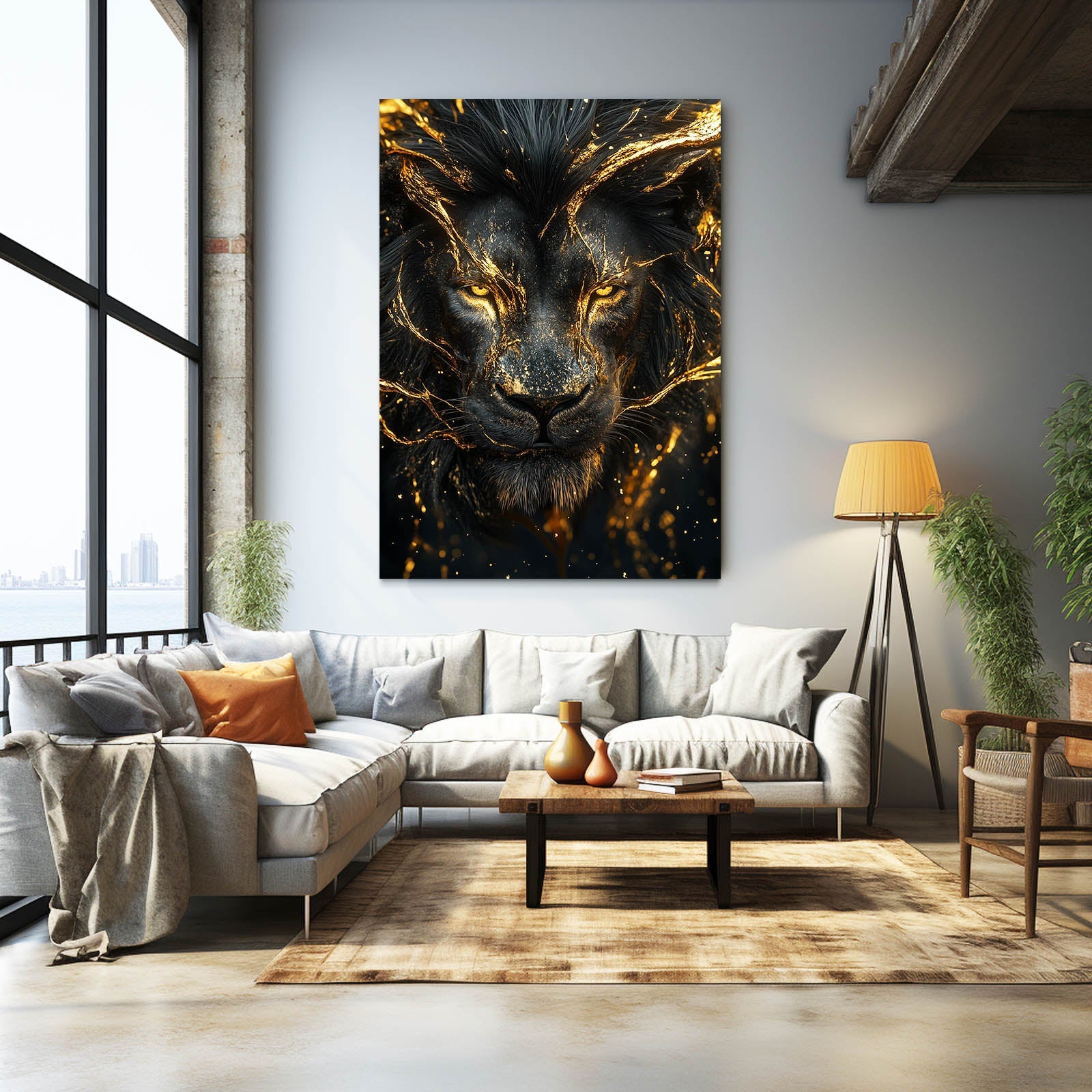 Large Lion Canvas