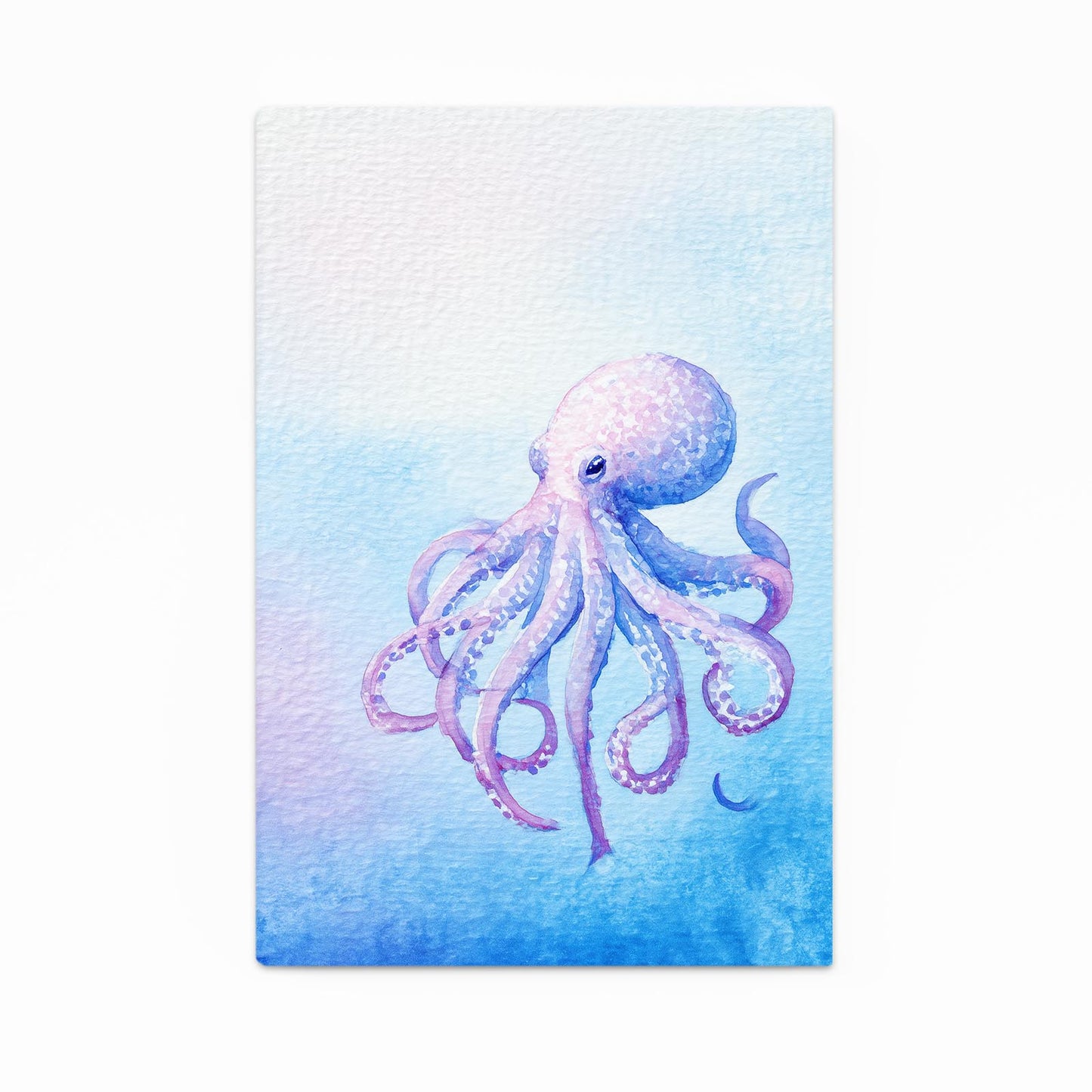Lavender Watercolor Octopus Canvas – canvas print on white background