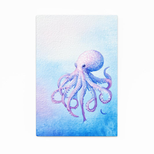 Lavender Watercolor Octopus Canvas – canvas print on white background