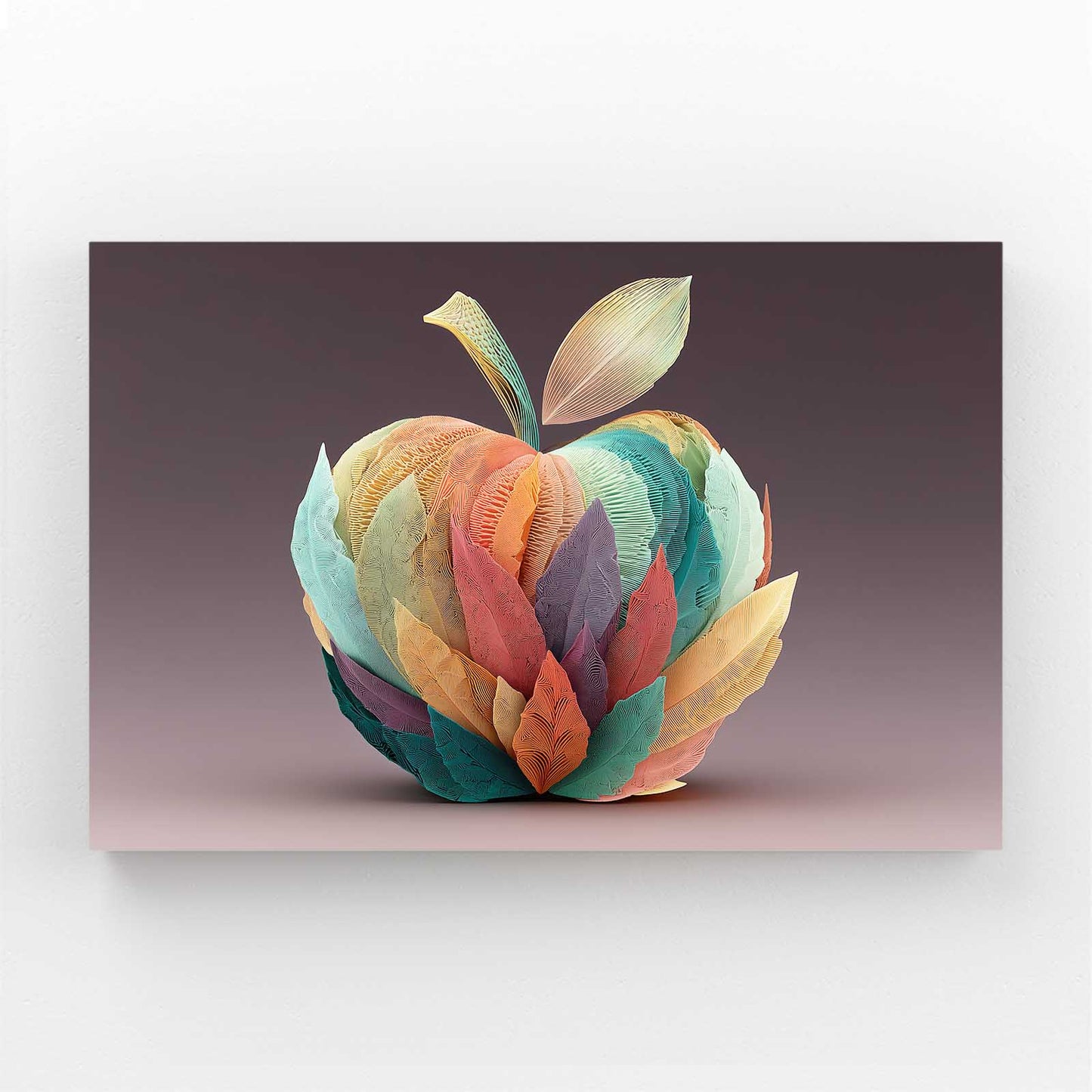 Layered Color Facets Apple Canvas – layered color facets apple canvas print