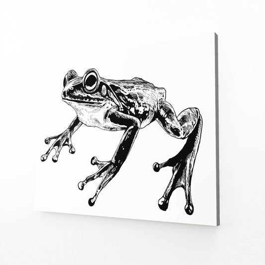 Leaping Ink Sketch Frog Canvas Art – leaping ink sketch frog canvas print
