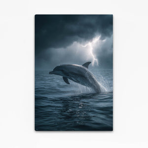Lightning Storm Dolphin Art