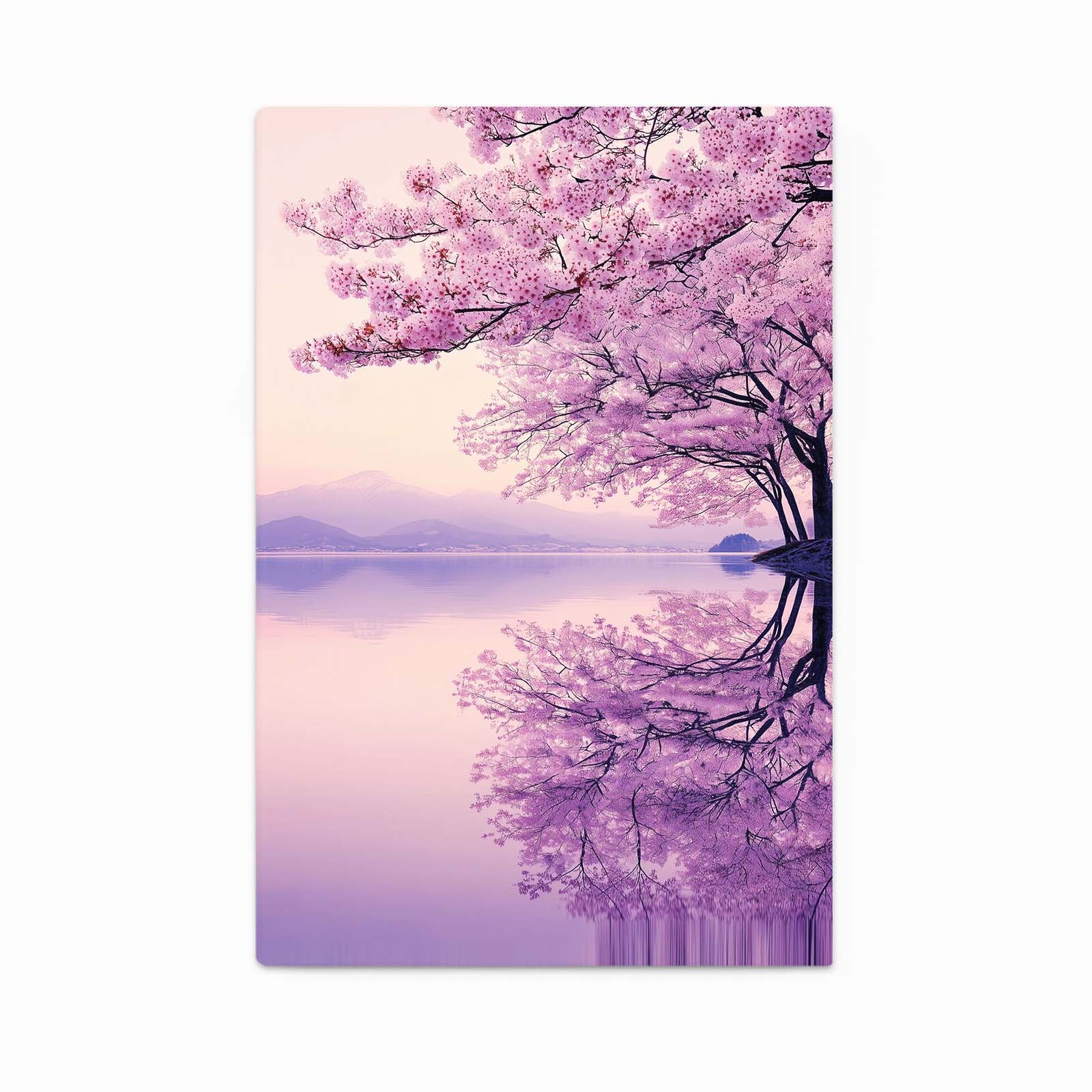 Lilac Lake Mist Cherry Blossom Wall Art – lilac lake mist cherry blossom canvas print