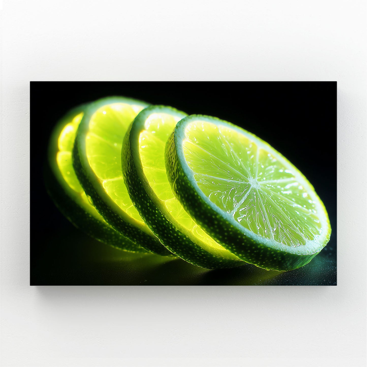 Lime Slices Black Fruit Canvas – lime slices black fruit canvas print