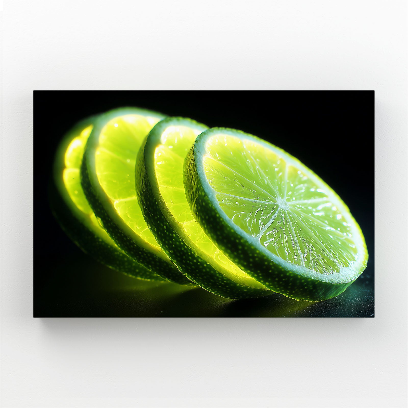 Lime Slices Black Fruit Canvas – lime slices black fruit canvas print