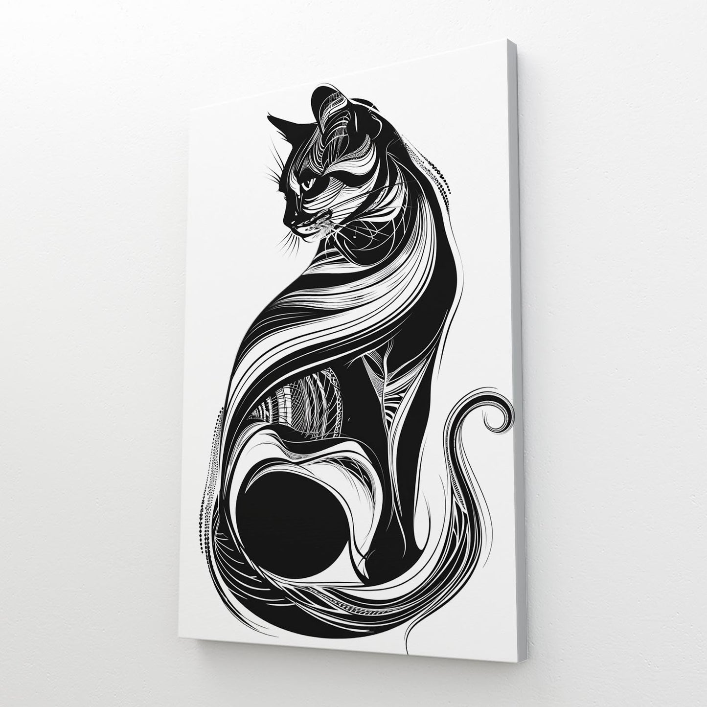 Line Art Cat Wall Art