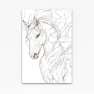 Line Art Horse Prints