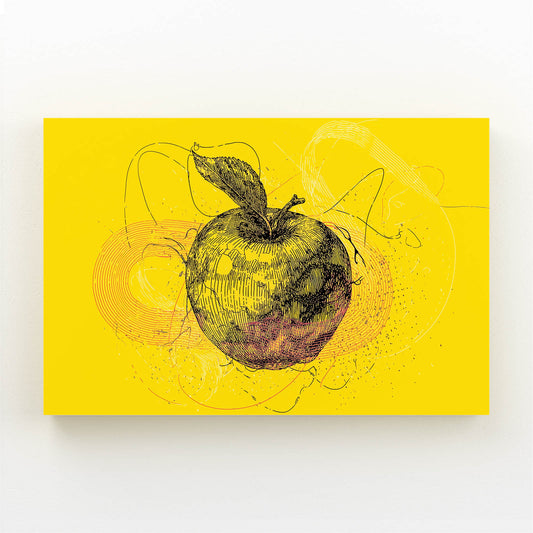 Line Sketch Yellow Apple Prints – line sketch yellow apple canvas print