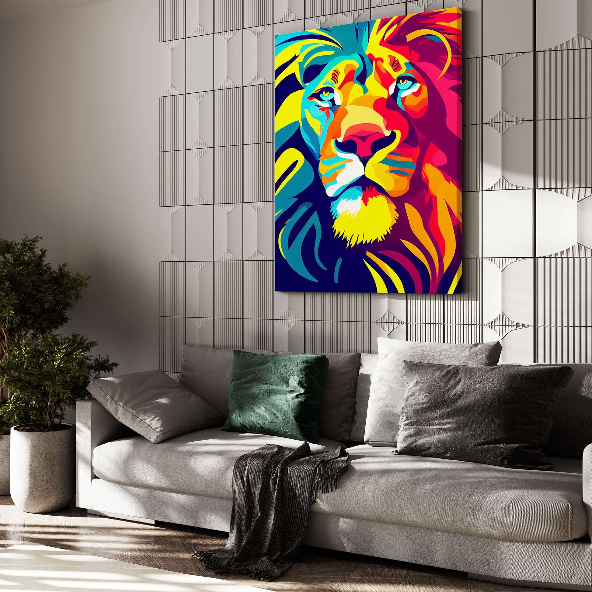Lion Abstract Art