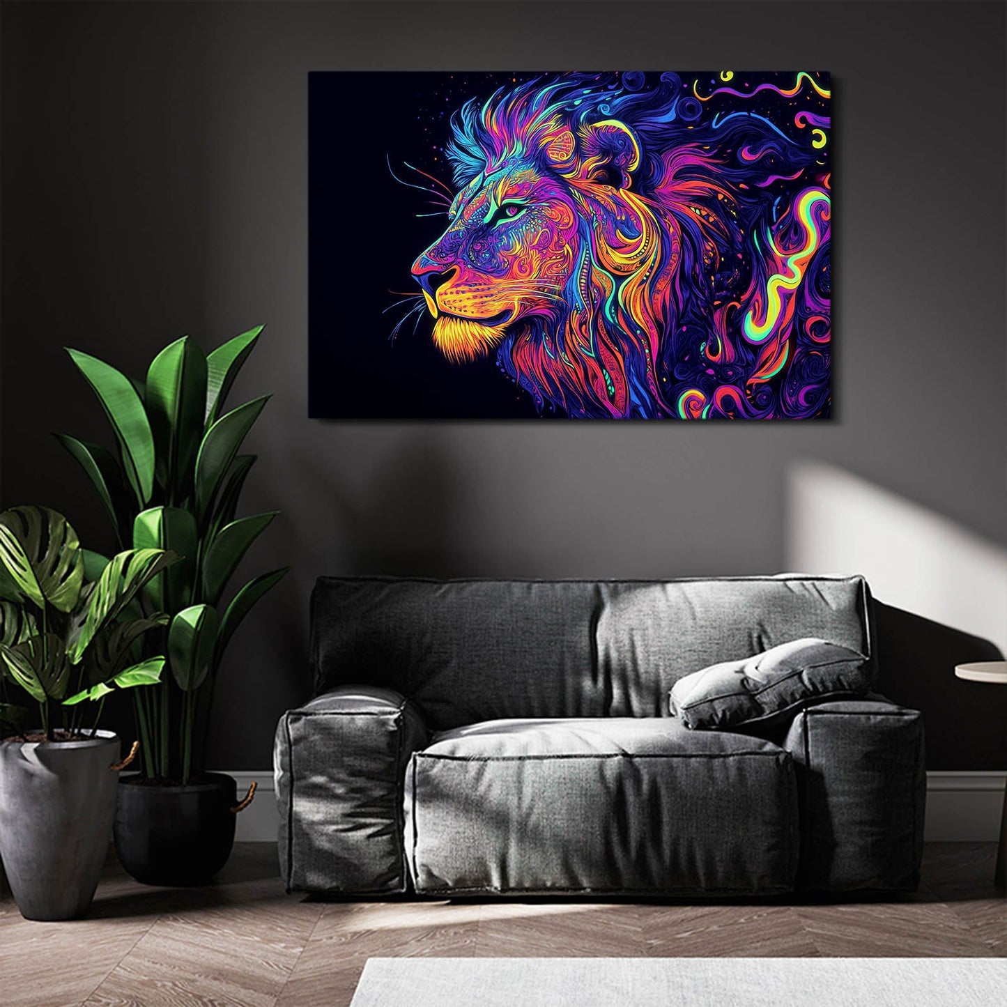 Lion Abstract Canvas