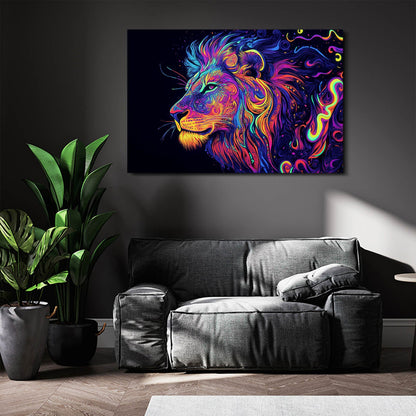 Lion Abstract Canvas