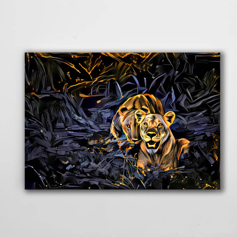 Lion And Lioness Art
