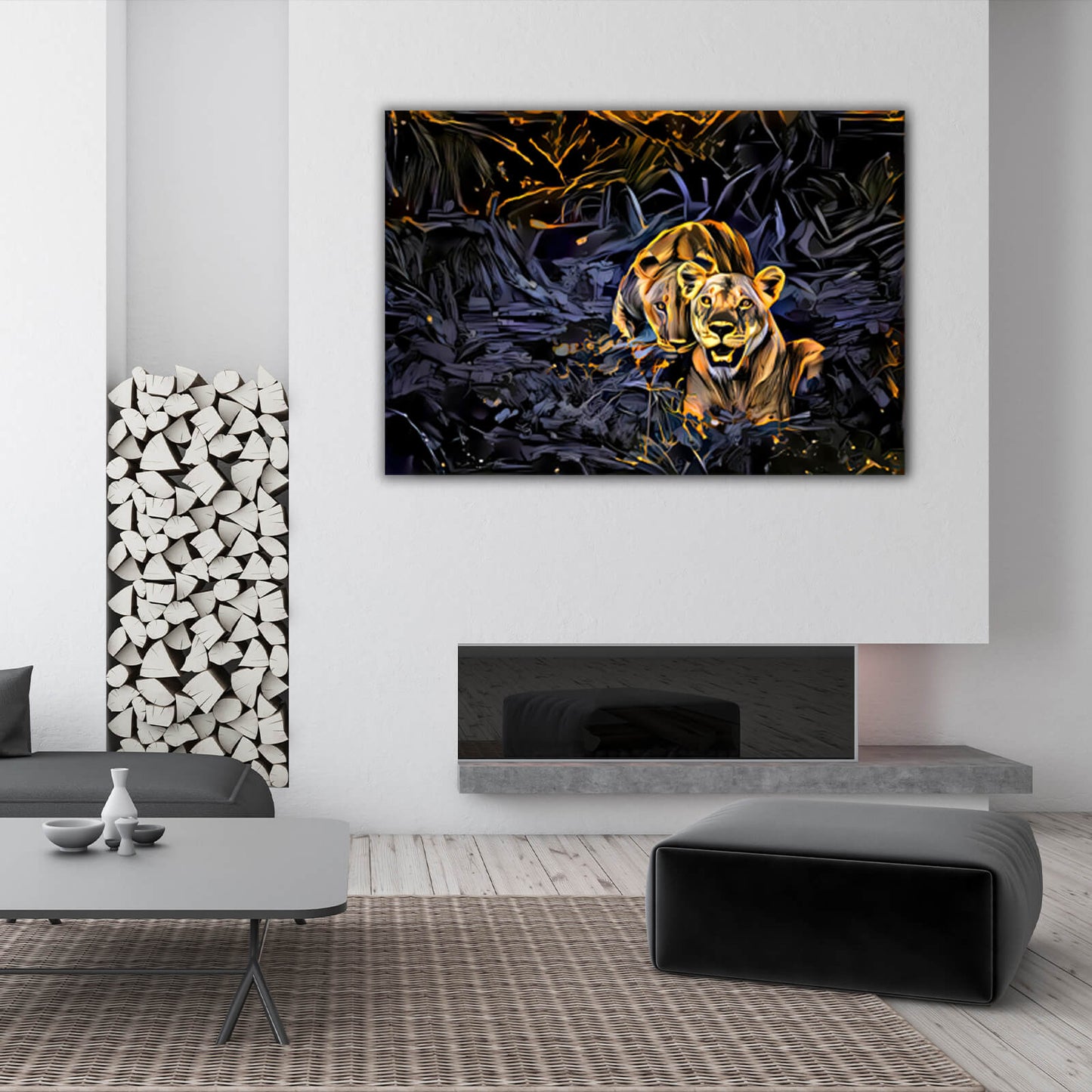 Lion And Lioness Art