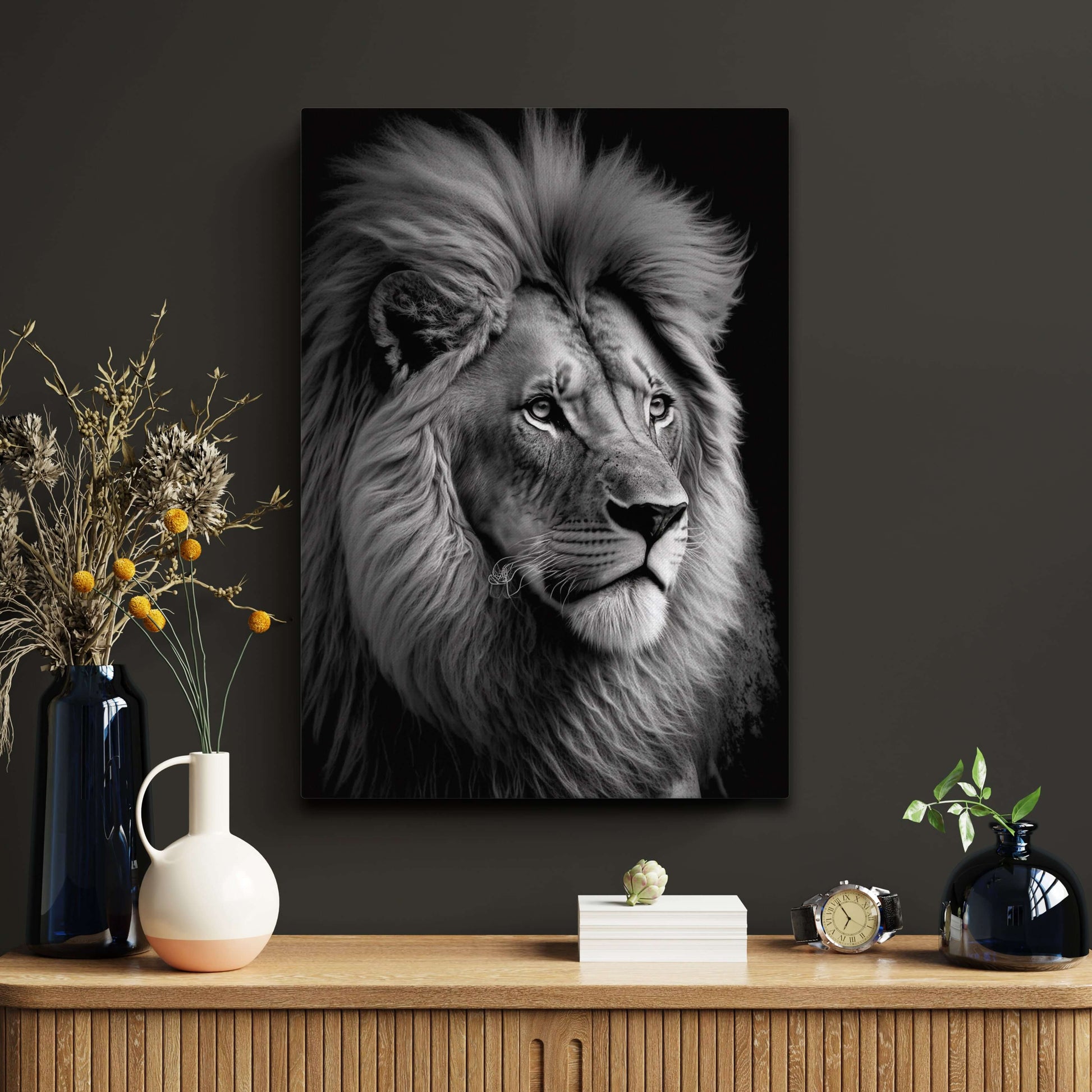 Lion Art Black And White