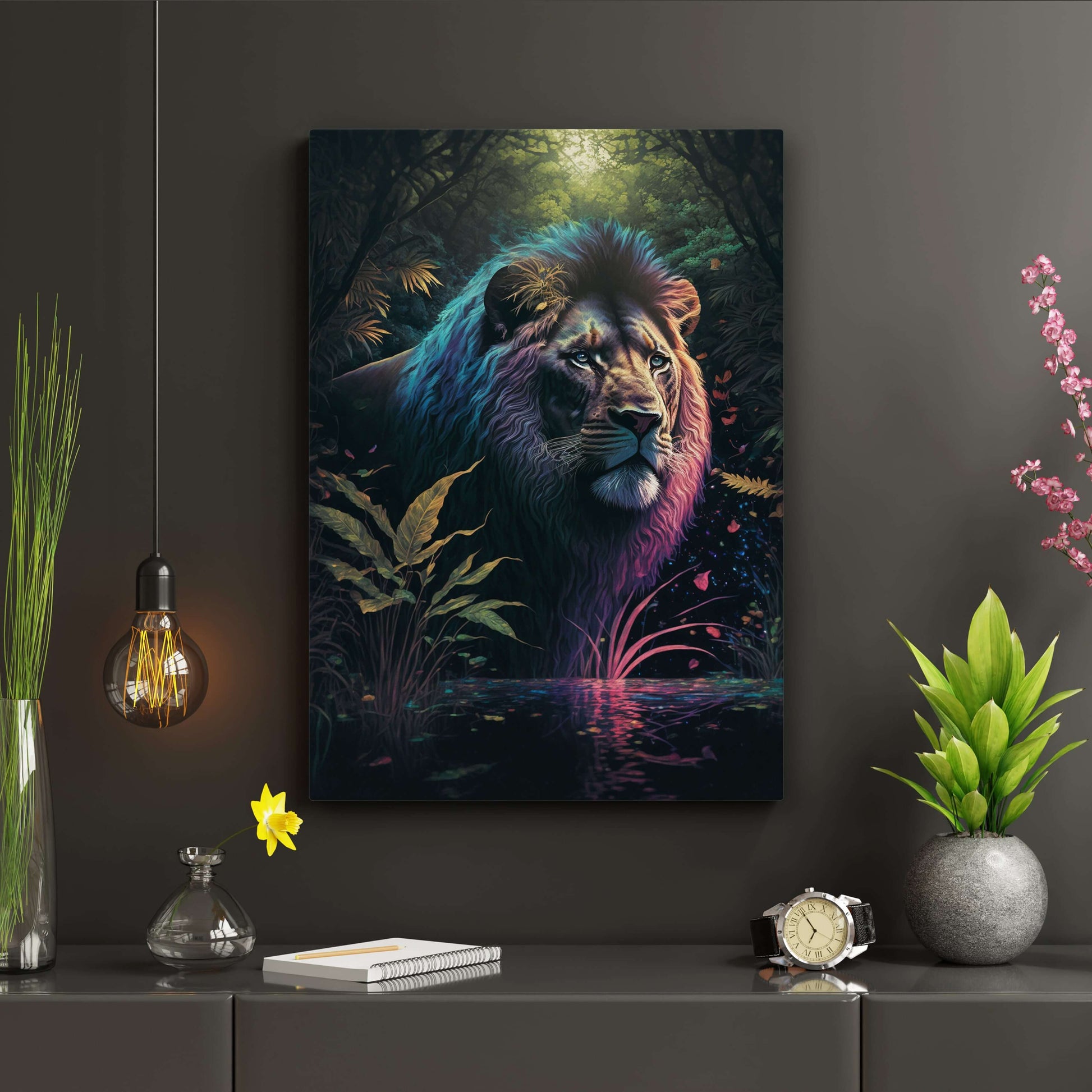 Lion Art Colorful