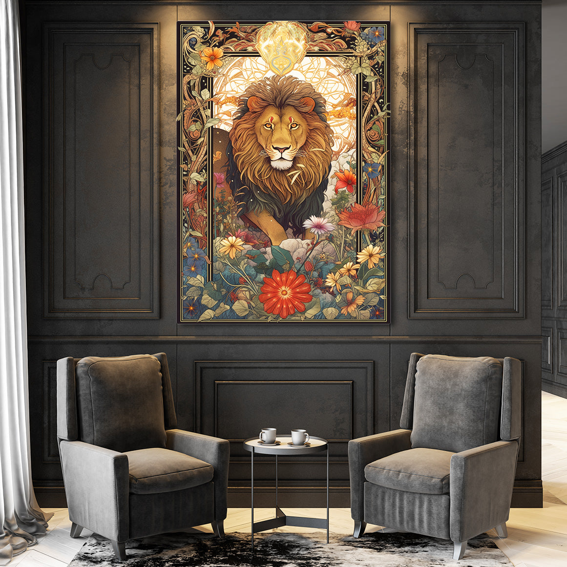 Lion Art Deco