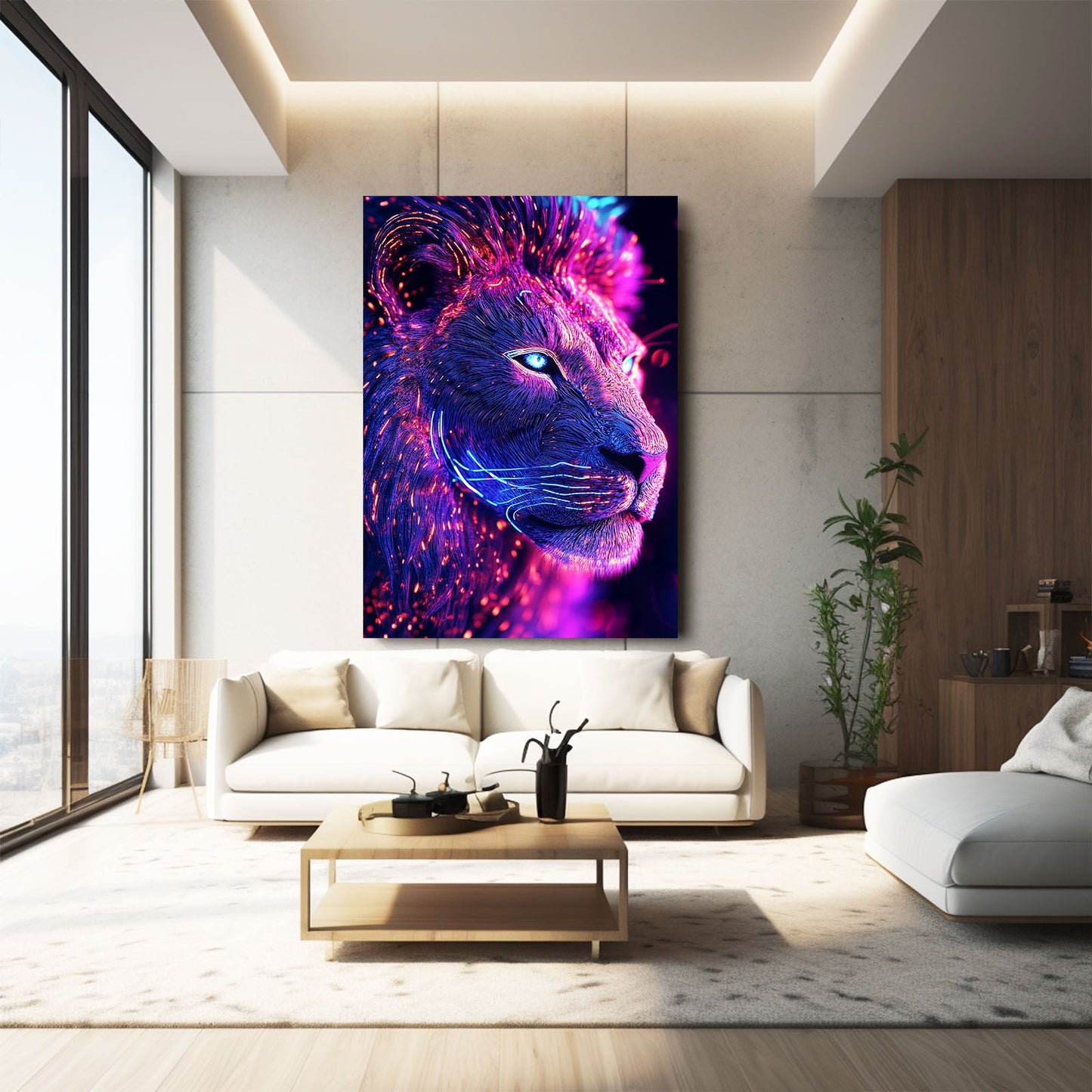 Lion Art Face
