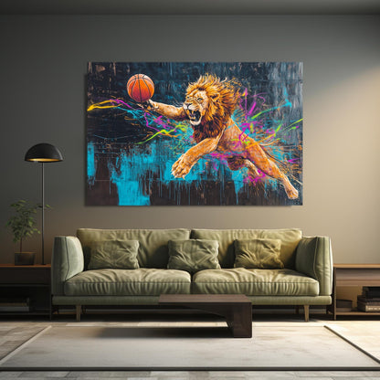 Lion Basketball Wall Art