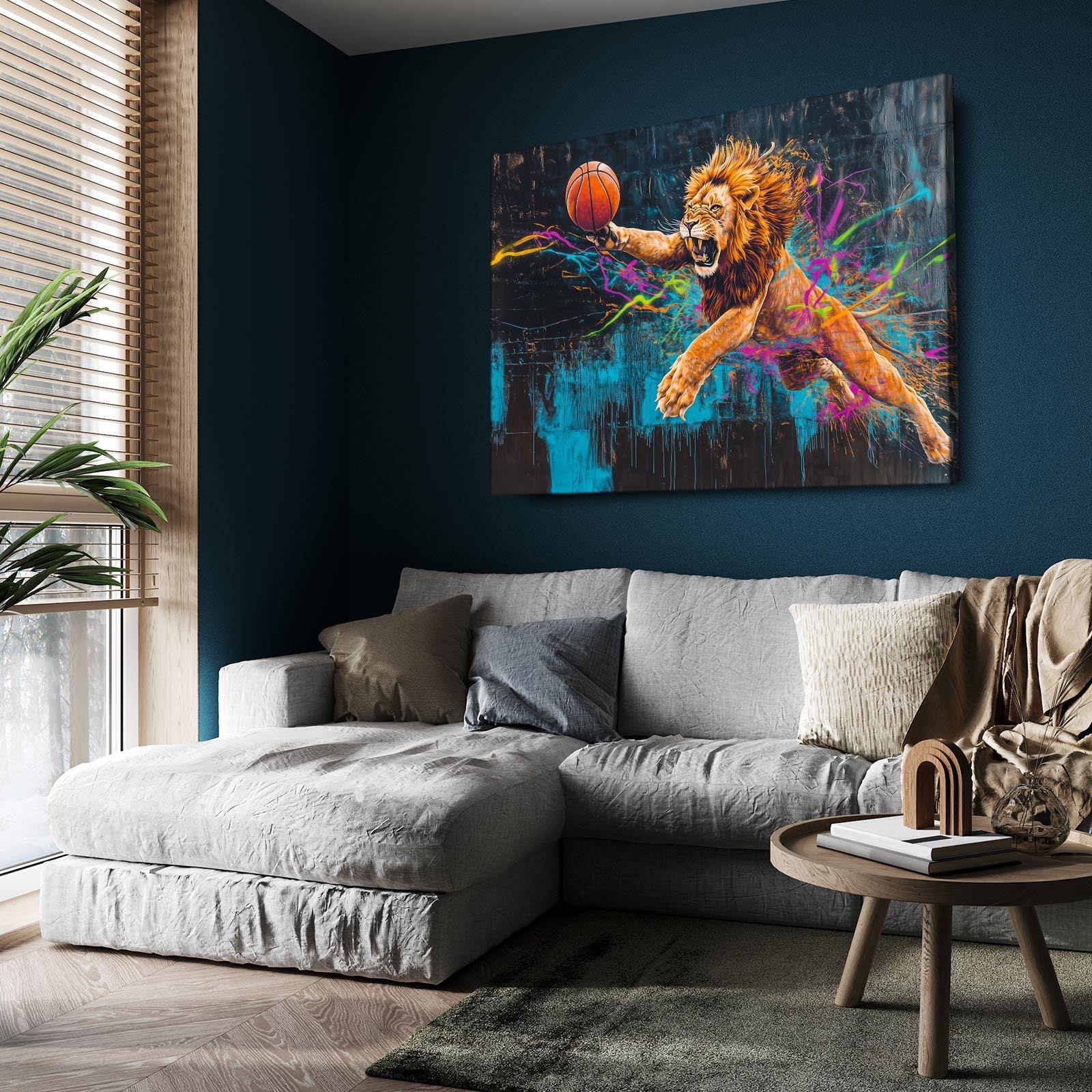 Lion Basketball Wall Art