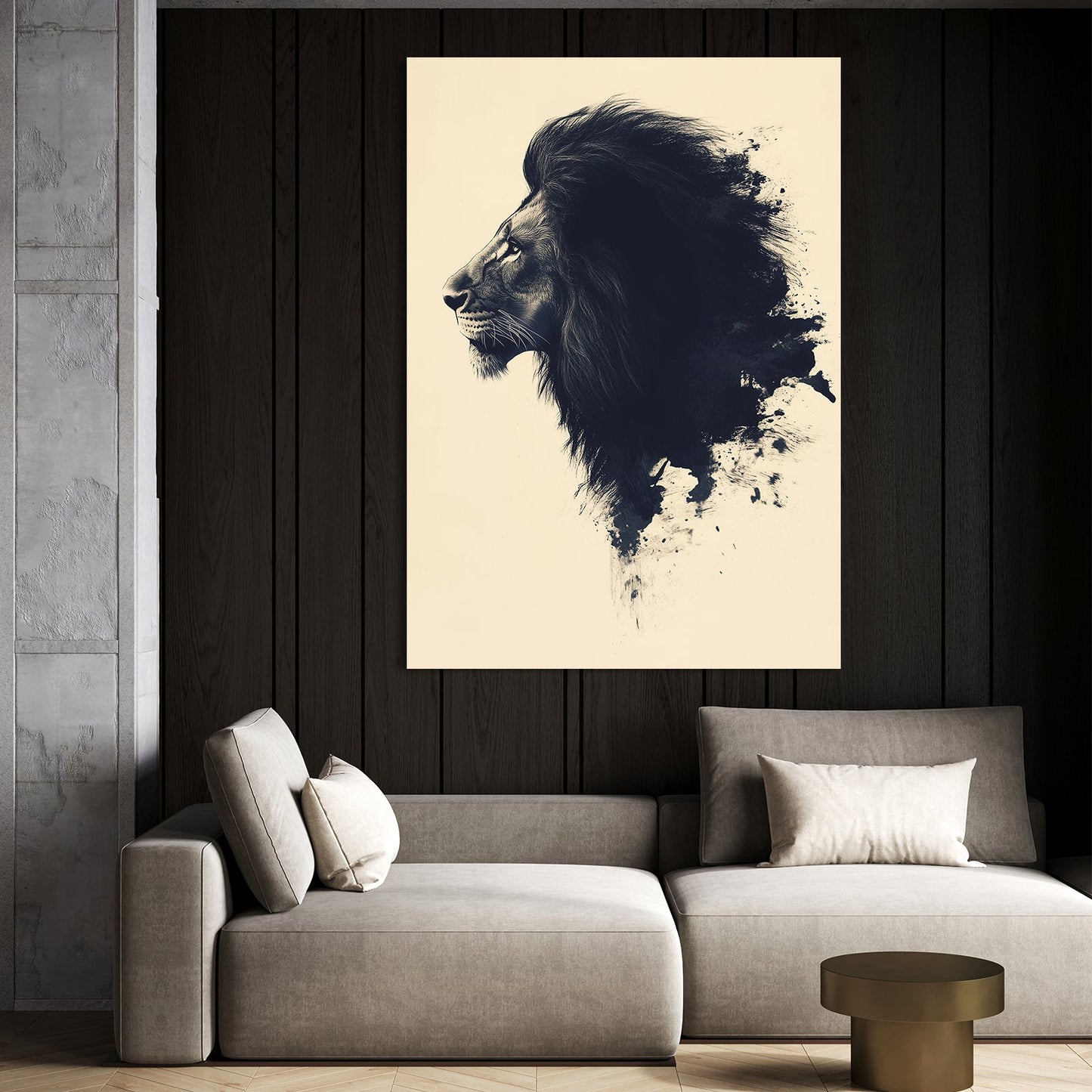 Lion Black And White Wall Art
