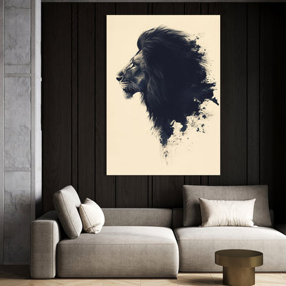 Lion Black And White Wall Art
