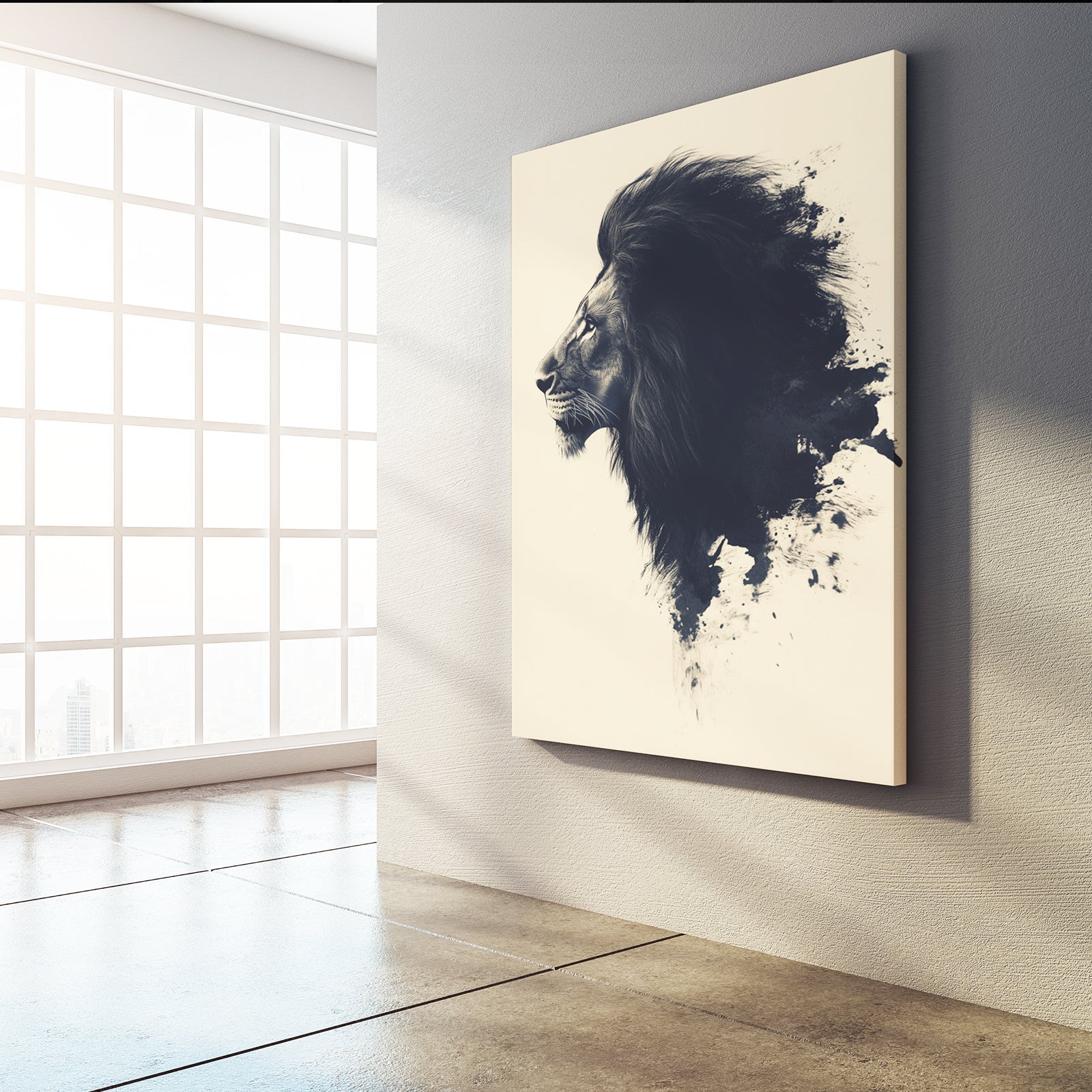 Lion Black And White Wall Art