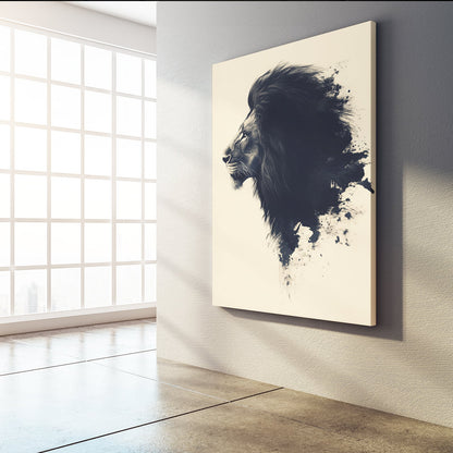 Lion Black And White Wall Art