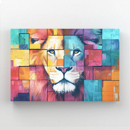 Lion Canvas Geometric