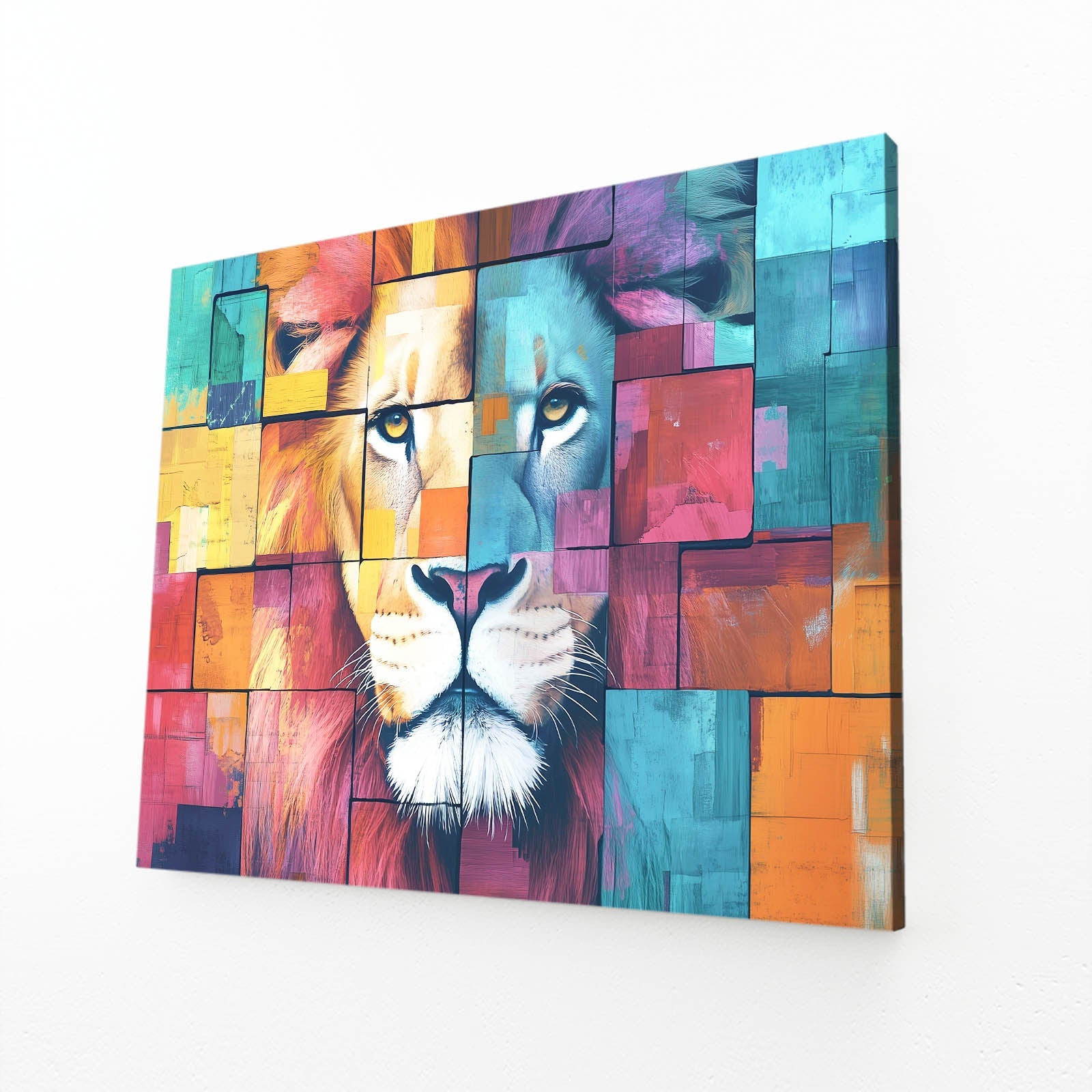 Lion Canvas Geometric