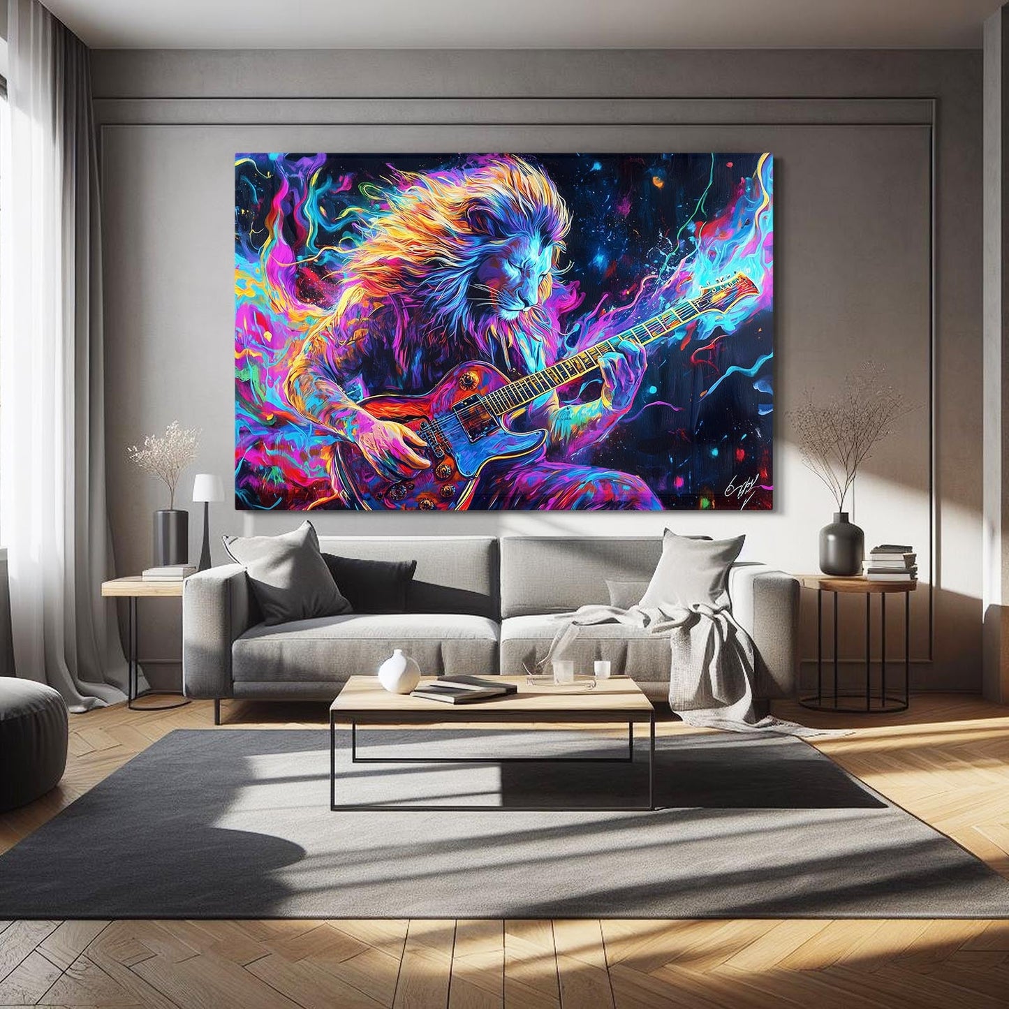 Lion Colorful Art