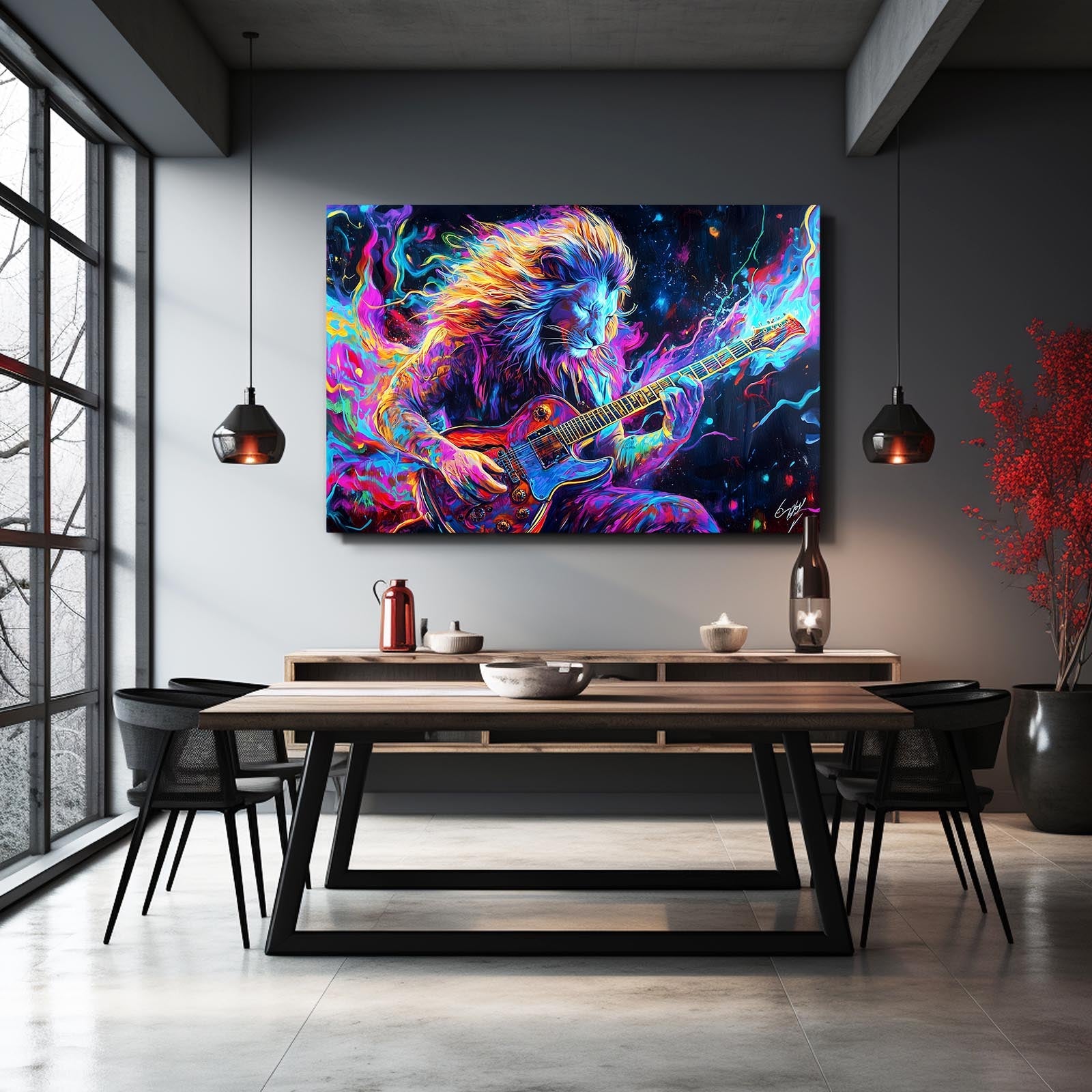 Lion Colorful Art