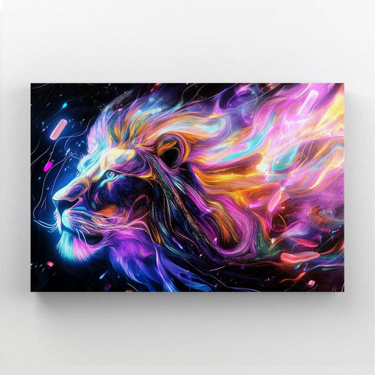Lion Colorful Lion Painting On Canvas