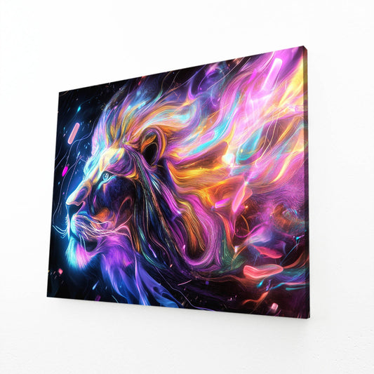 Lion Colorful Lion Painting On Canvas