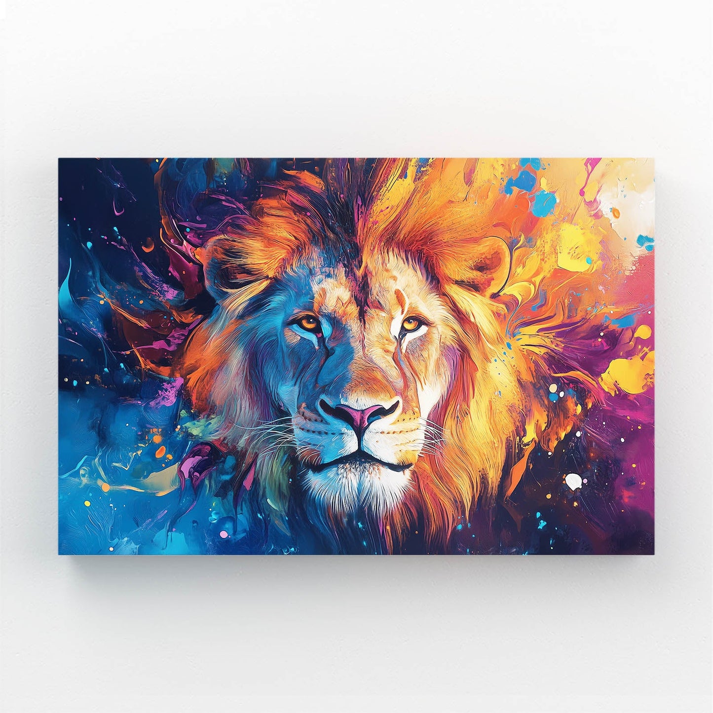 Lion Colorful Wall Art