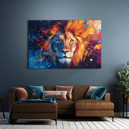 Lion Colorful Wall Art