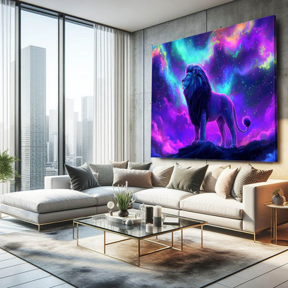 Lion Cosmic Wall Art