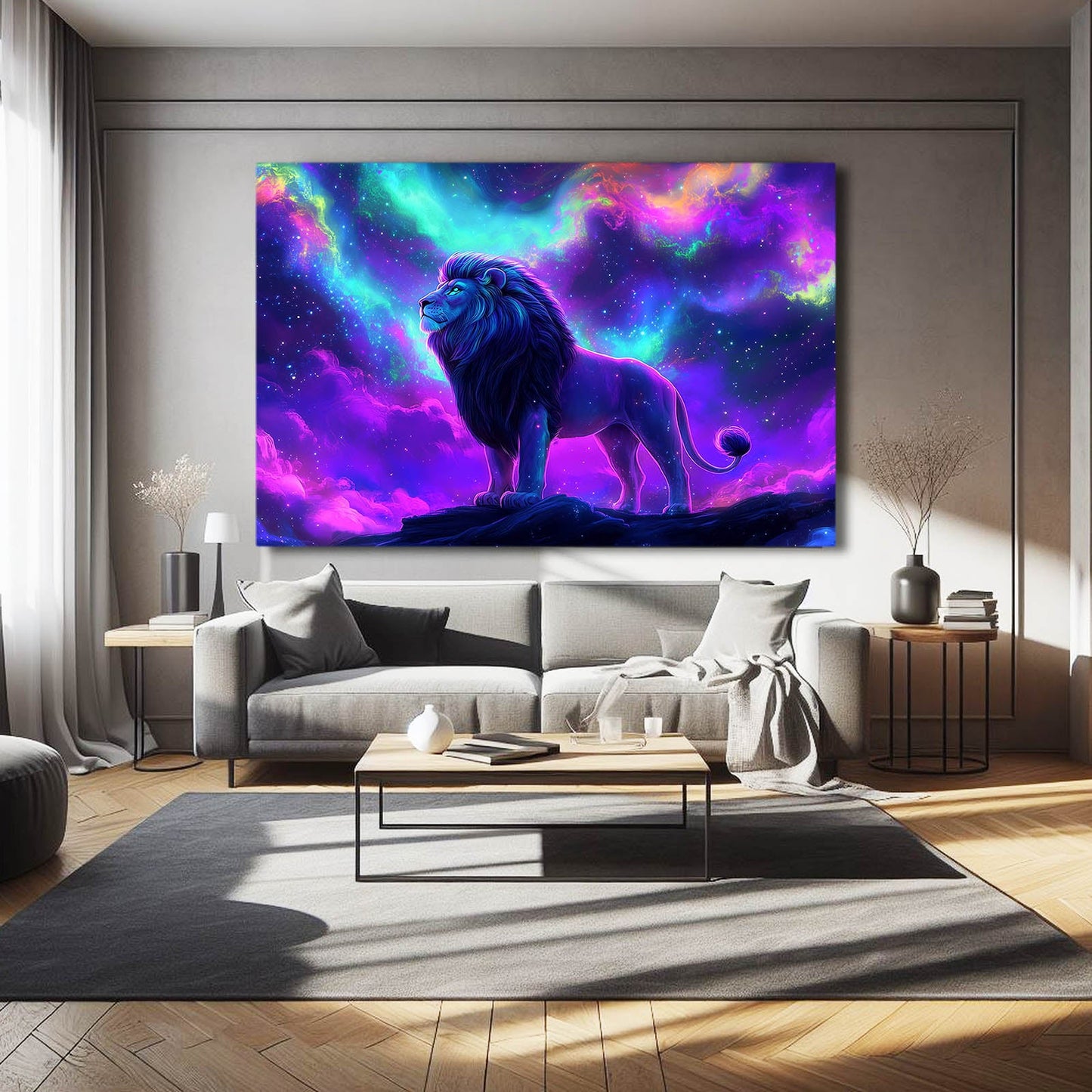 Lion Cosmic Wall Art